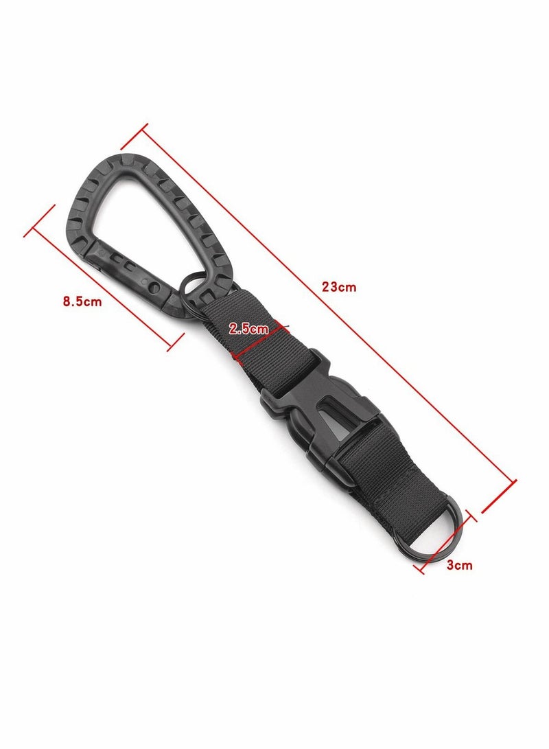 Excefore Multifunction Nylon Military Hanging Buckle Tactical Key Hook Webbing Belt Carabiner Clip Handing Belt Clip Backpack Buckle Waist Bag Holder Accessories 4PCS  - Image 5