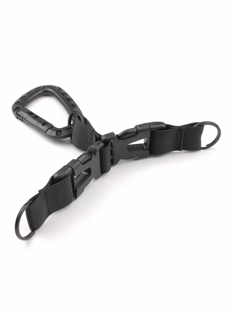 Excefore Multifunction Nylon Military Hanging Buckle Tactical Key Hook Webbing Belt Carabiner Clip Handing Belt Clip Backpack Buckle Waist Bag Holder Accessories 4PCS  - Image 3