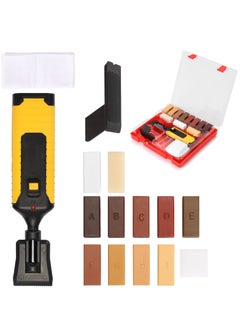 SYOSI Floor and Furniture Repair Kit, Wood Floor Hardwood Furniture Scratch Repair Set with 11 Colors Repair Wax Sticks and Melting Tool Restore Scratches, Cracks for Wood Floors, Table, Door  - Image 1