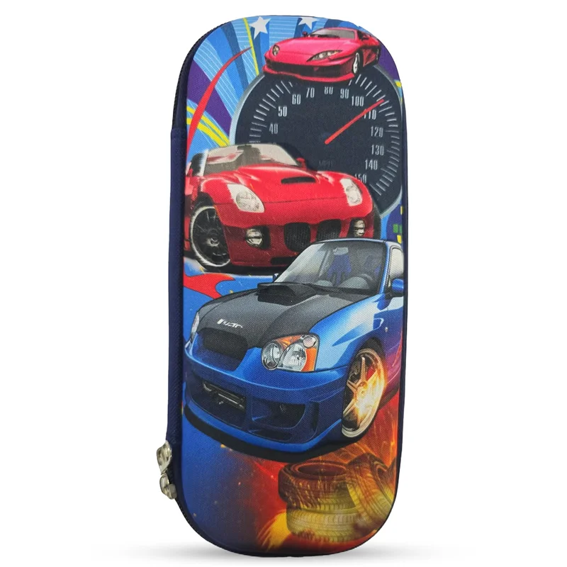 كوكوبي Cocobee Cars Pencil Case With Internal Mesh Pocket, Sturdy Build, Zipper Closure – Boys, 3+ Years, Multicolor