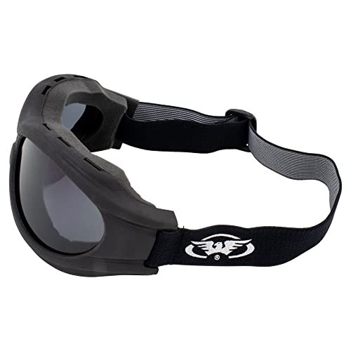 Global Vision Big Ben Motorcycle Goggles with Black Frames + Smoke Lenses - Image 4