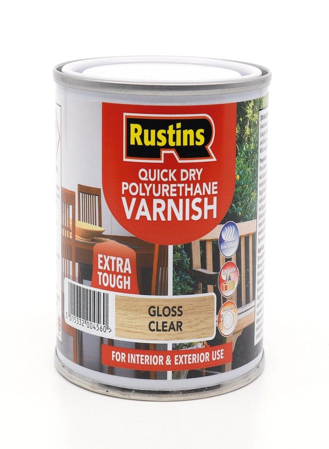 Rustins Quick Dry Polyurethane Varnish Gloss Clear 250ml - Image 1