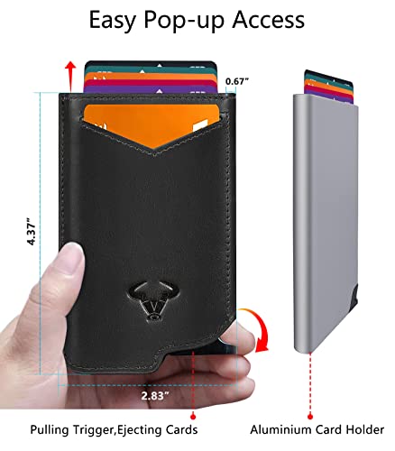 Bigant Mens Slim Wallet Card Holder, Aluminium Money Clip Wallet fot Gift Men 8 Cards,RFID Blocking - Image 2