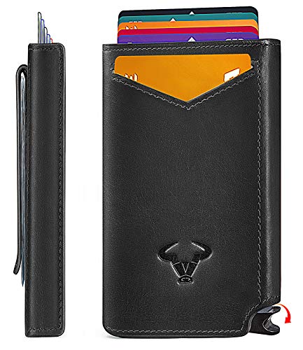 Bigant Mens Slim Wallet Card Holder, Aluminium Money Clip Wallet fot Gift Men 8 Cards,RFID Blocking - Image 1