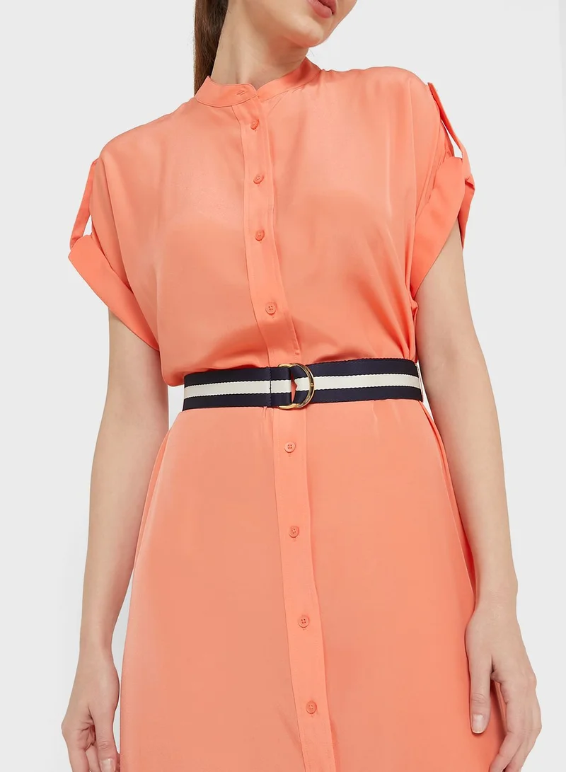 Lauren Ralph Lauren Belted Poplin Dress
