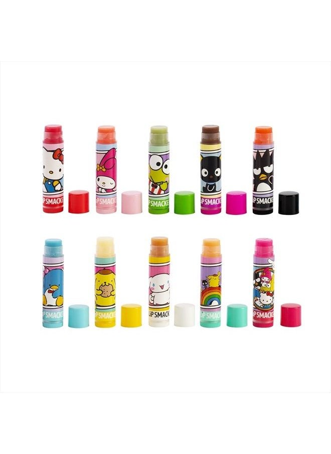 Lip Smacker Sanrio Hello Kitty and Friends 10 Piece Flavored Lip Balm Party Pack, Clear Matte, For Kids, Men, Women, Dry Lips, My Melody, Little Twin Stars, and Chococat  - Image 3