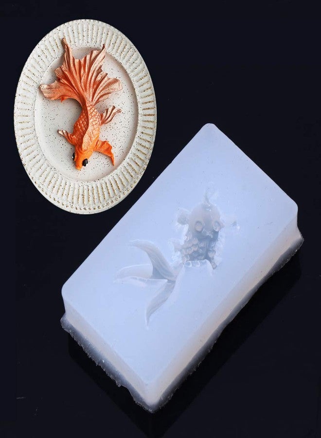Tebatu Silicone Goldfish Pendant Liquid Mold, DIY Resin for Jewelry Craft White - Image 5