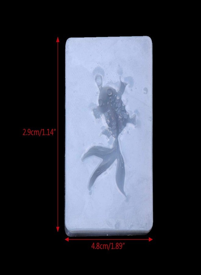 Tebatu Silicone Goldfish Pendant Liquid Mold, DIY Resin for Jewelry Craft White - Image 2