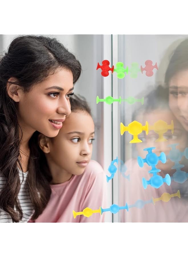 KASTWAVE Suction Cup Bath Toy Set For Toddlers 16 Pcs Colorful Silicone Sucker Toys With Dinosaur Egg Storage Fun Learning And Travel Toys For Kids Ages 3 And Up Perfect For Boys And Girls - Image 5