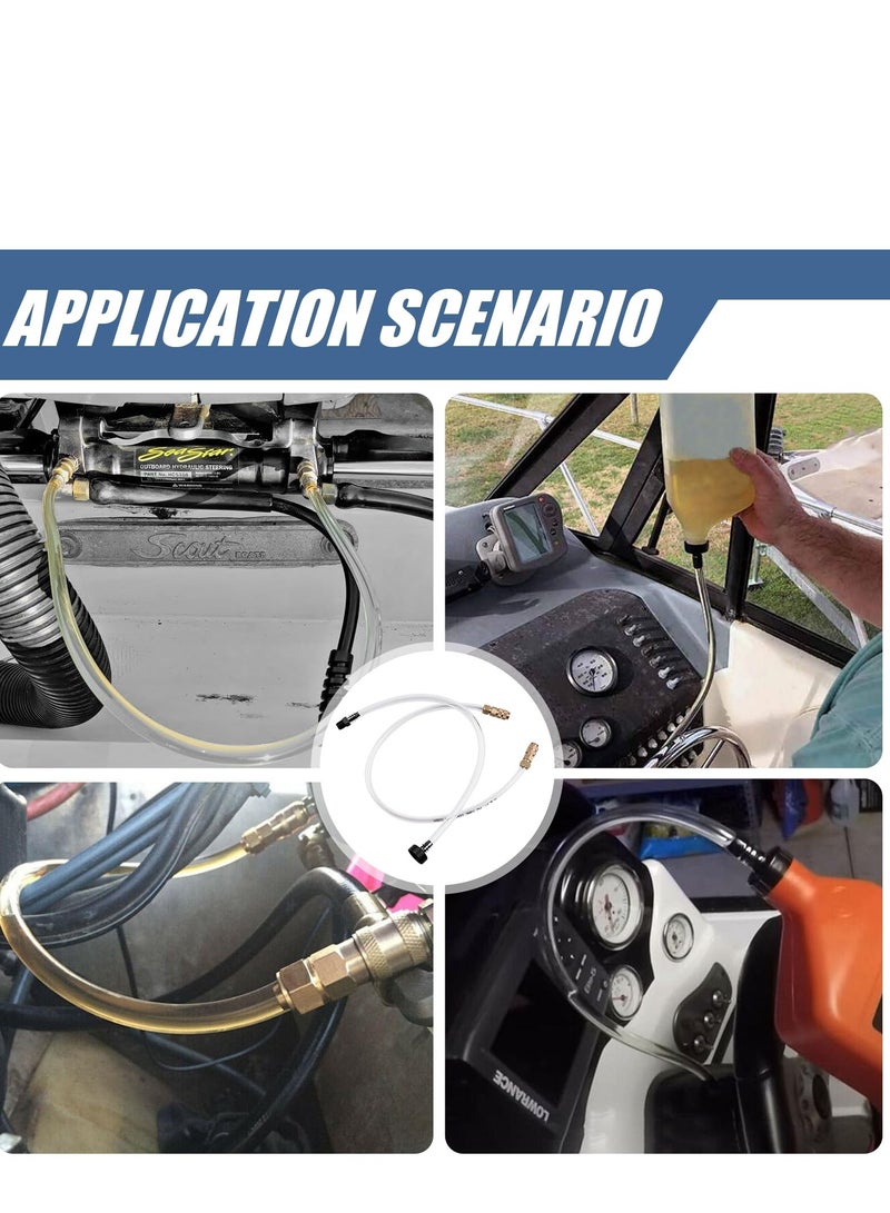 KASTWAVE مجموعة توجيه هيدروليكي مارين تيك توولز سي ستار، أنبوب تصريف، تركيبات خوذة نحاسية خالية من التسرب، أنبوب تعبئة مع دوامة، مستخدمة لجميع محركات القفل، ستيرندرايف إنبورد سي ستار هيدروليك هلمز  - Image 5