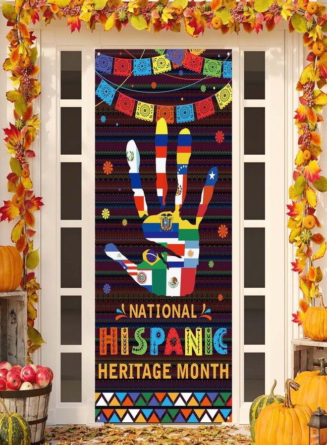 Yarcooly Hispanic Heritage Month Door Cover Latin American Banner Spanish Classroom Decorations National Hispanic Heritage Month Decorations for Classroom Home - Image 1