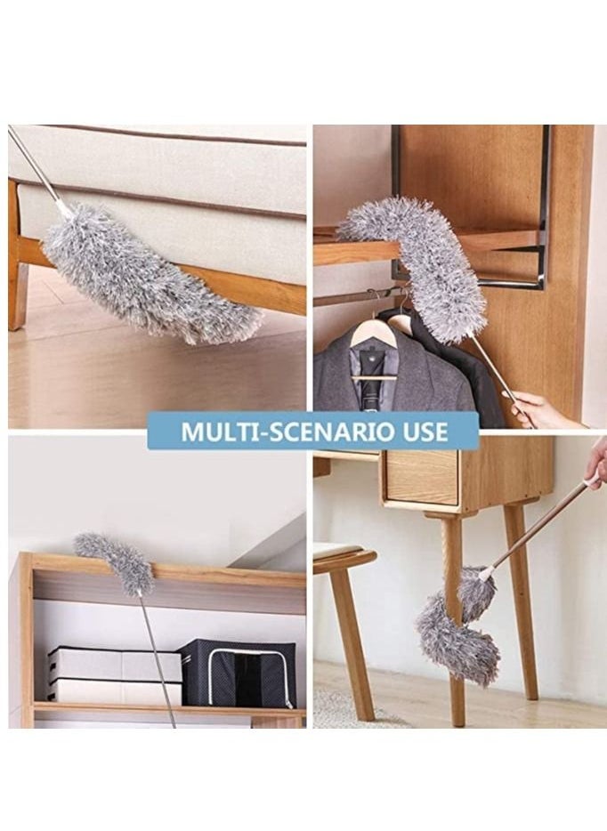 Microfiber Duster with Extendable Pole Extra Long Feather Duster for Cleaning Bendable Head Scratch Resistant Cover Washable Duster for Ceiling Fan Furniture and Cars. - pzsku/Z4EBCFDFC6DE30DB54398Z/45/_/1669707734/94a5e78f-fe0d-4a66-8c92-a7efb4745ad5