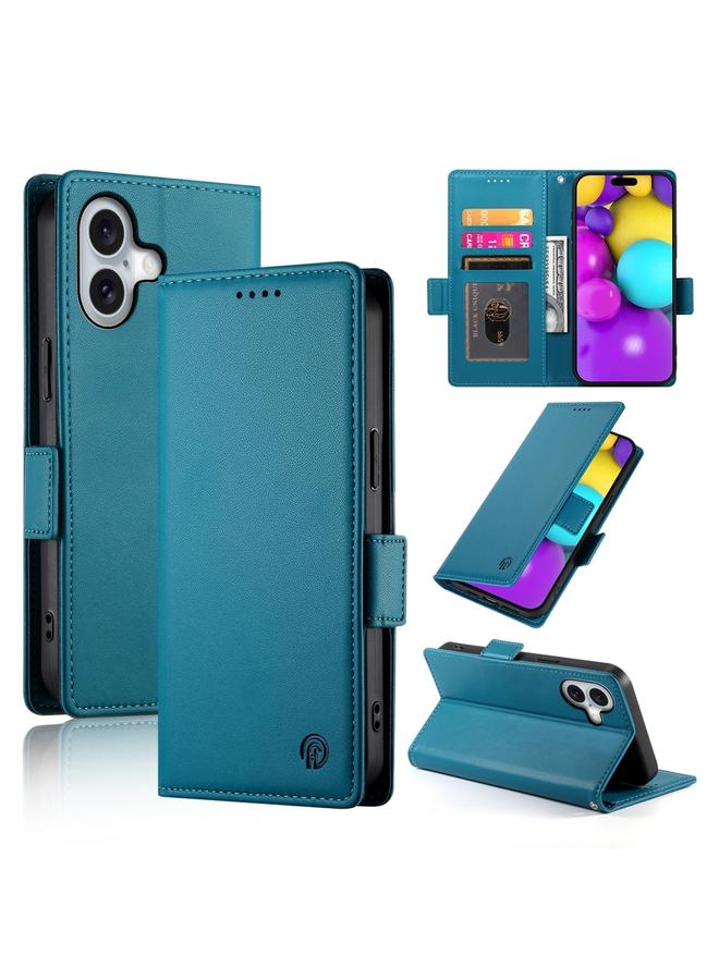 اس-توب جراب لهاتف iPhone 16 مع مشبك جانبي مغناطيسي من الجلد المصقول - Image 1