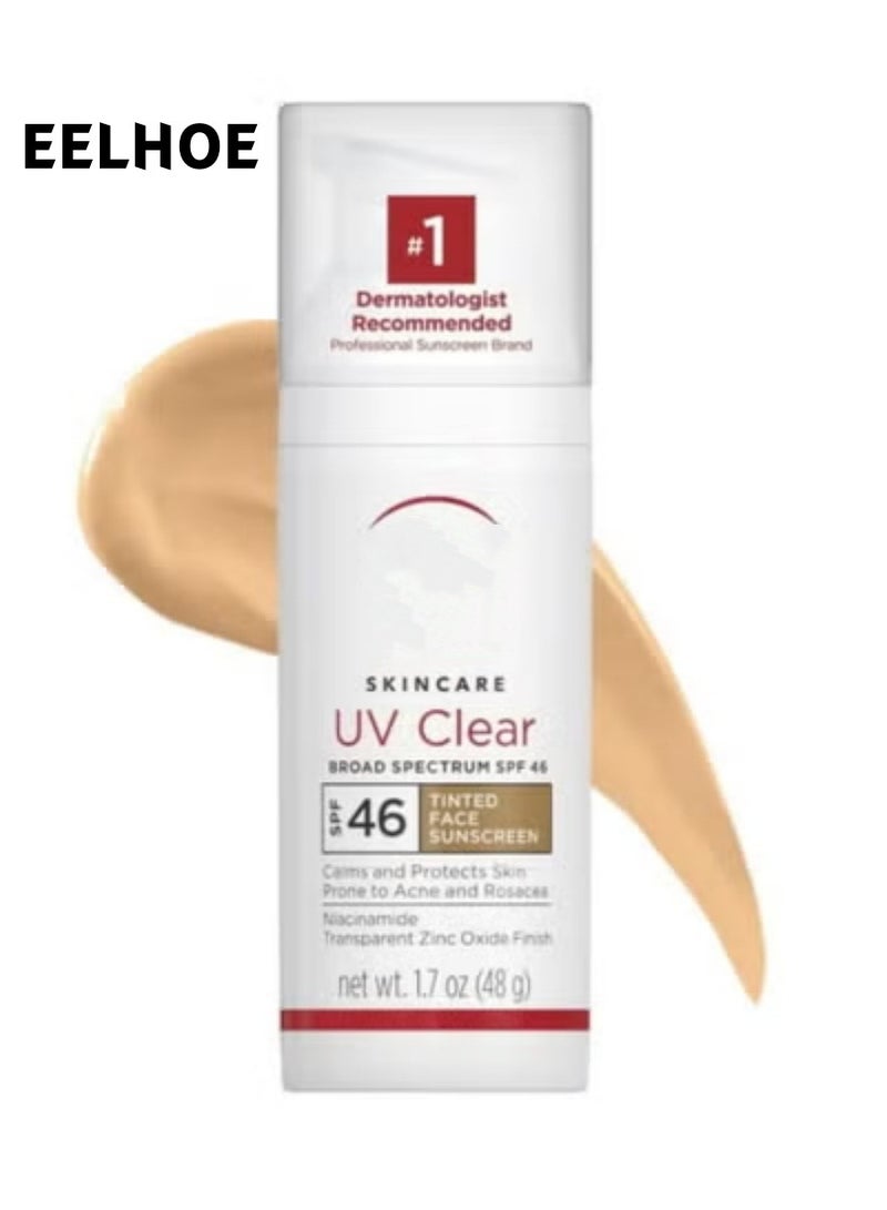 إيلهو واقي شمس إلتا إم دي ملون SPF 46 خالي من الزيوت بأكسيد الزنك ٥٠ مل موصى به من أطباء الجلد للبشرة الحساسة - Image 1