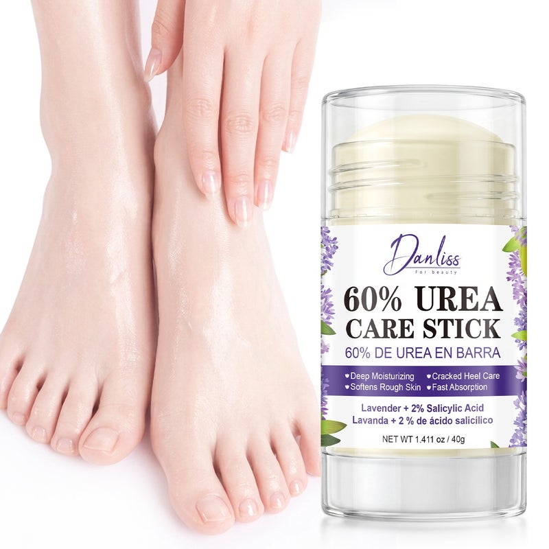 Danliss 60% Urea Lavender 2% Salicylic Acid Hand and Foot Repair Stick 40g for Dry, Cracked Heels - Image 1