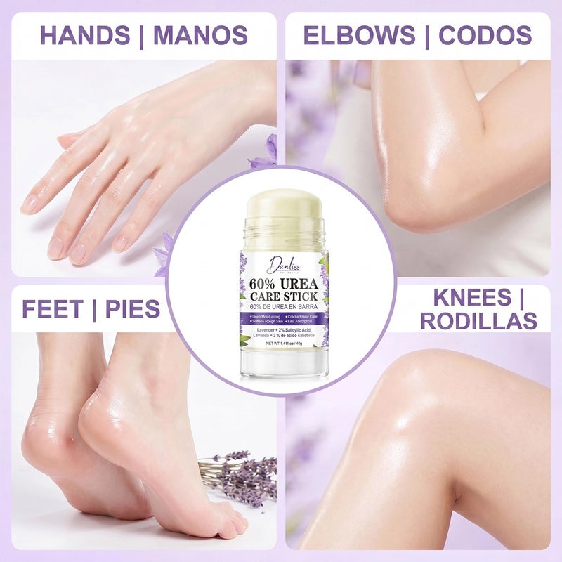Danliss 60% Urea Lavender 2% Salicylic Acid Hand and Foot Repair Stick 40g for Dry, Cracked Heels - Image 2