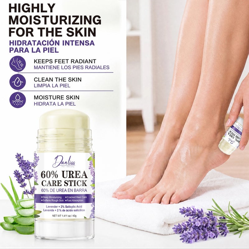 Danliss 60% Urea Lavender 2% Salicylic Acid Hand and Foot Repair Stick 40g for Dry, Cracked Heels - Image 4