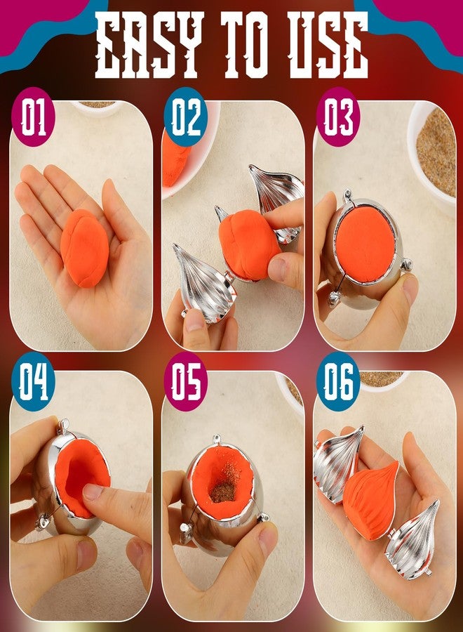 SiliFine قالب صنع الأرانشيني من سيليفين، قطعتان، قالب معدني لصنع كرات الأرز، قالب موداك مزدوج الطي، هدايا هندية للمناسبات الدينية مثل بوجا، غانباتي، ديوالي، داسرا (2.76 بوصة، 1.97 بوصة، كروي، قطاعي) - Image 3