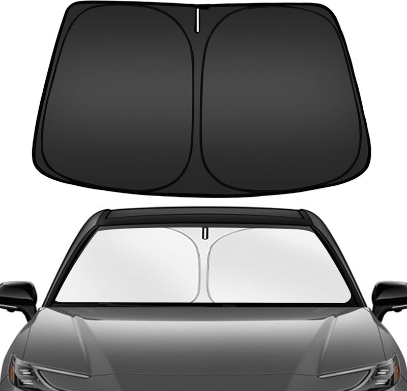 ARISMOTOR واقي شمسي للزجاج الأمامي من لسيارة Toyota Camry 2025، واقي شمسي أمامي قابل للطي ومصمم خصيصًا، حاجب شمس واقٍ، يحجب الأشعة فوق البنفسجية ويحافظ على برودة سيارتك - Image 1