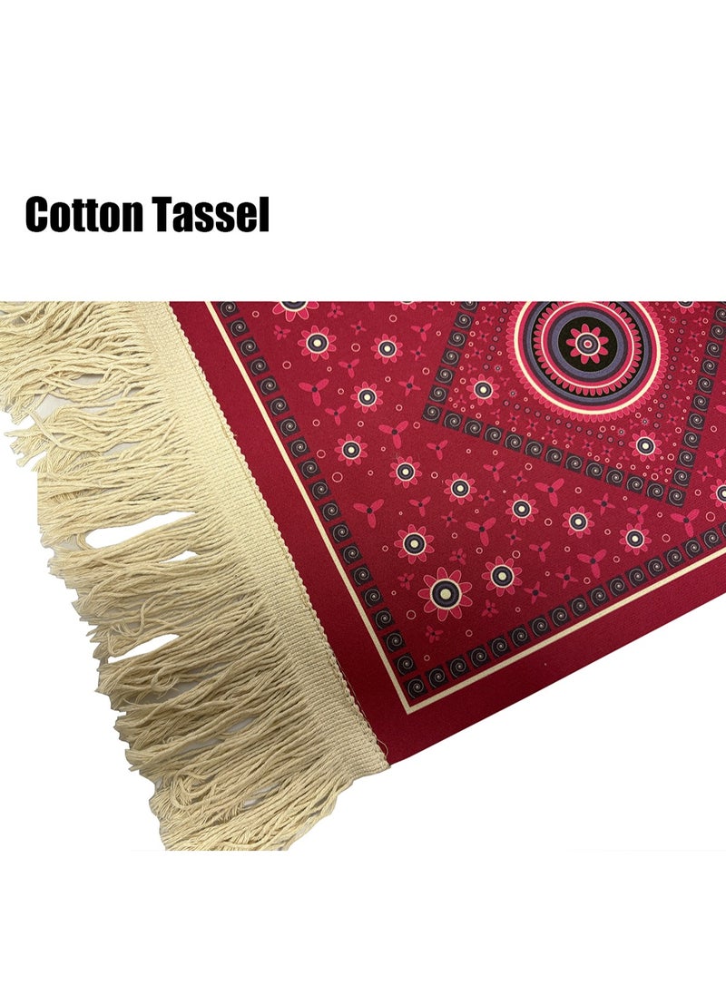 TDAO Tassel Coffee Mat Coffee Bar Mat Hide Stain Absorbent Drying Mat with Waterproof Rubber Backing 11.8" x 15.75"/30CM x 40CM  - Image 2