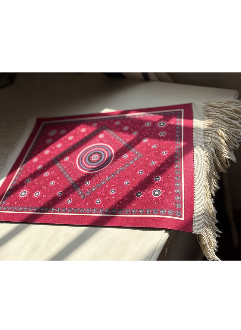 TDAO Tassel Coffee Mat Coffee Bar Mat Hide Stain Absorbent Drying Mat with Waterproof Rubber Backing 11.8" x 15.75"/30CM x 40CM  - Image 3