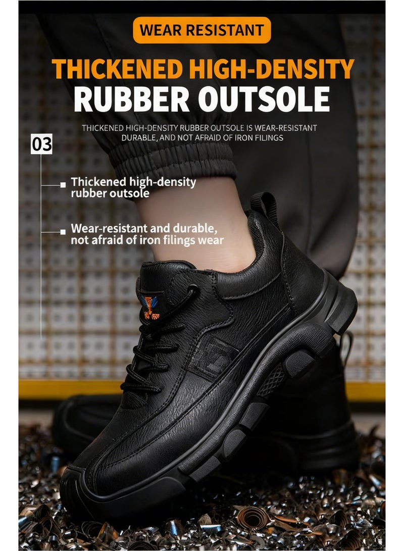 سكاي فيو أحذية عمل آمنة للرجال، نعل علوي من البولي يوريثان مع رباط، أحذية مريحة للصناعة أو البناء، مضادة للانزلاق، مرنة، خفيفة الوزن، مقاومة للزيت، طاردة للماء. مقاسات من 40 إلى 46 - Image 5