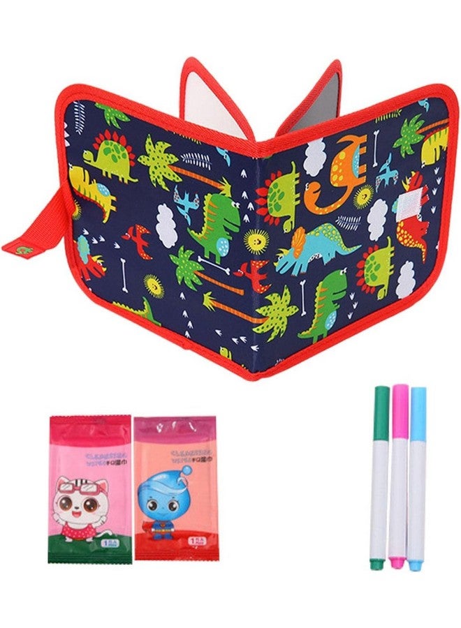 PLUSPOINT Erasable Doodle Book for Kids Toddlers Activity Toys Reusable Drawing Pads with Watercolor Pens,Travel Art Toy, Road Trip Car Game Writing Painting Set for Boys and Girls (6 Pages) - Image 1