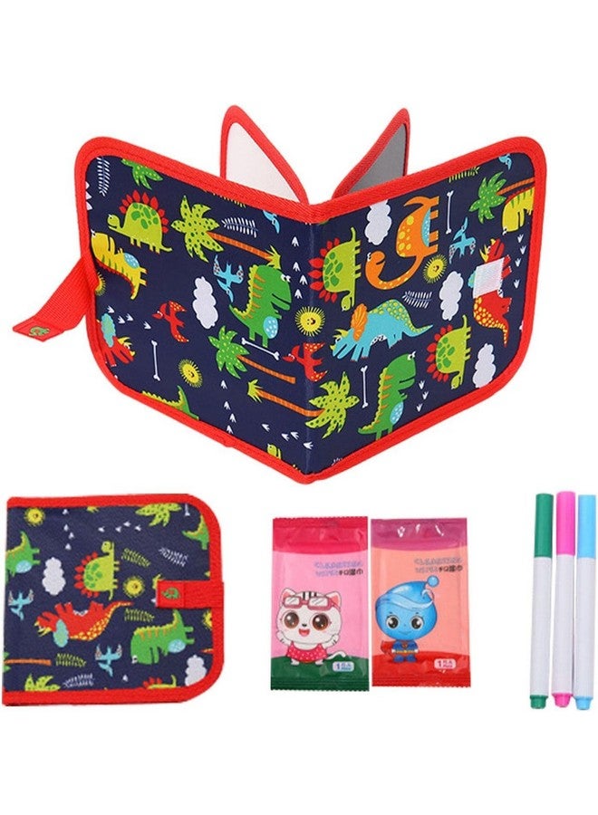 PLUSPOINT Erasable Doodle Book for Kids Toddlers Activity Toys Reusable Drawing Pads with Watercolor Pens,Travel Art Toy, Road Trip Car Game Writing Painting Set for Boys and Girls (6 Pages) - Image 2