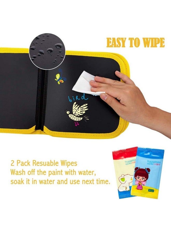 PLUSPOINT Erasable Doodle Book for Kids Toddlers Activity Toys Reusable Drawing Pads with Watercolor Pens,Travel Art Toy, Road Trip Car Game Writing Painting Set for Boys and Girls (6 Pages) - Image 3