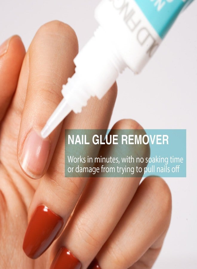 GOLDFINGER Quick & Easy Nail Glue Remover with Precision Tip, Gentle, Non-Damaging, Enriched with Castor Oil & Vitamin B, Instant False & Press on Nail Remover - Image 4