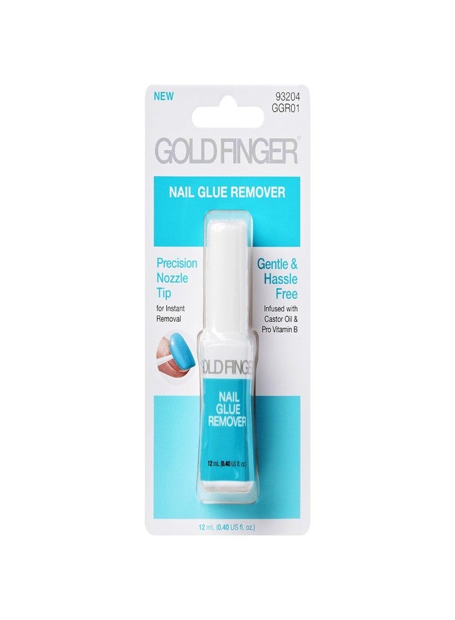 GOLDFINGER Quick & Easy Nail Glue Remover with Precision Tip, Gentle, Non-Damaging, Enriched with Castor Oil & Vitamin B, Instant False & Press on Nail Remover - Image 1
