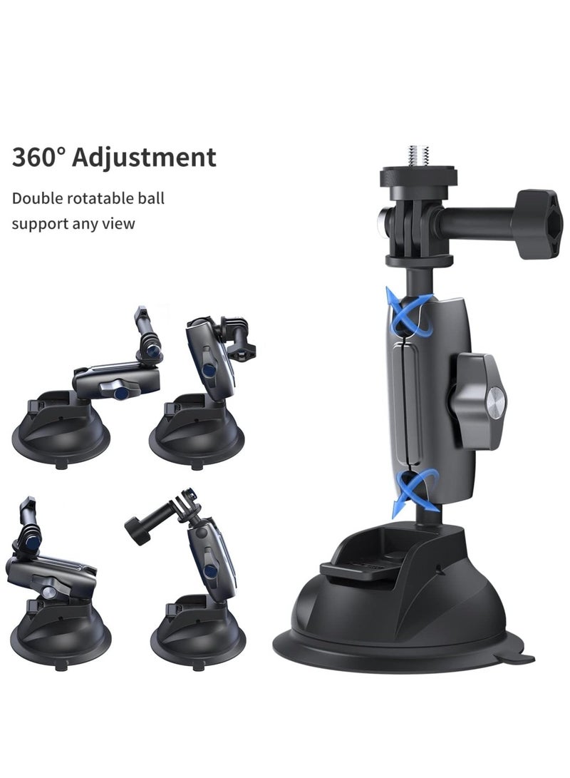 TELESIN Action Camera Universal Suction Cup Mount 360 Degree Rotatable for GoPro, Insta360, DJI Osmo Action, Osmo Pocket and Mobile Phone - Image 2