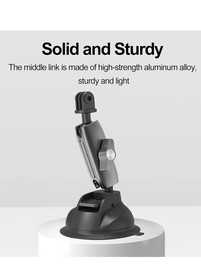 TELESIN Action Camera Universal Suction Cup Mount 360 Degree Rotatable for GoPro, Insta360, DJI Osmo Action, Osmo Pocket and Mobile Phone - Image 4