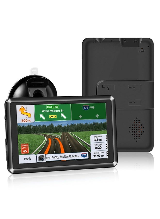 SYOSI Sat Nav 5 Inch Navigation Device with GPS Navigation Supports Lifetime Map Update, for Car Truck Lorry HGV LGV Motorhome, Speed Cam Alert, Post codes, Lane Guidance, Custom Car Routing  - Image 1