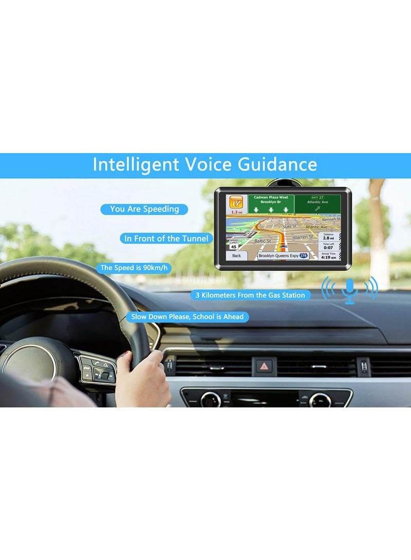 SYOSI Sat Nav 5 Inch Navigation Device with GPS Navigation Supports Lifetime Map Update, for Car Truck Lorry HGV LGV Motorhome, Speed Cam Alert, Post codes, Lane Guidance, Custom Car Routing  - Image 2