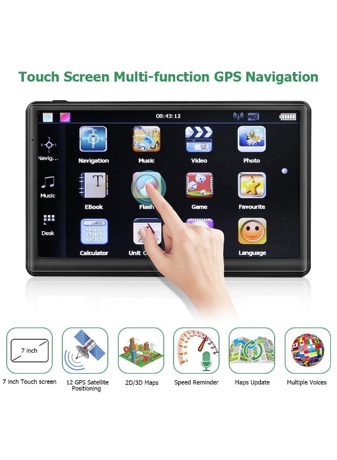 SYOSI Sat Nav 5 Inch Navigation Device with GPS Navigation Supports Lifetime Map Update, for Car Truck Lorry HGV LGV Motorhome, Speed Cam Alert, Post codes, Lane Guidance, Custom Car Routing  - Image 3
