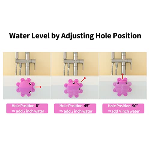 Abalter Bathtub Overflow Drain Cover - Tub Overflow Drain Cover, Soak Bath, Spa Accessories - Adds Inches of Water for Deeper Bath (Silicone, Hot Pink) - Image 5