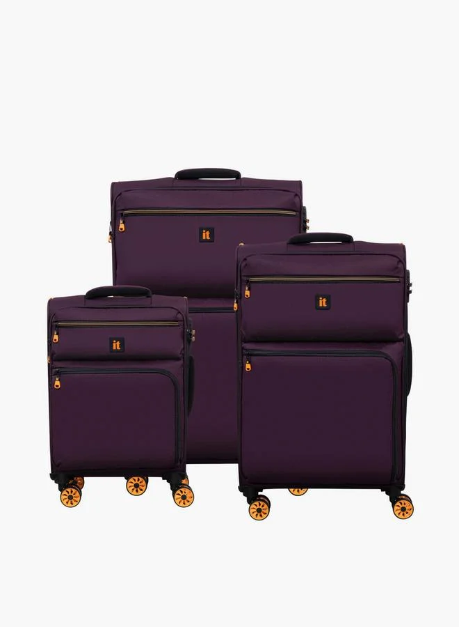 It RED Solid Softcase Trolley Bag with Retractable Handle - 24 Inches Check-in Bag for Women | Best Price UAE