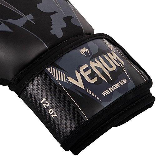 Venum Impact Boxing Gloves - Dark Camo/Sand - 14oz - Image 3