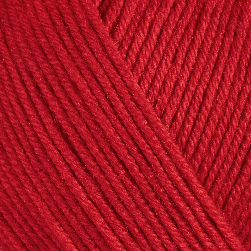 Estako Happy Cotton, 60% Cotton 40% Acrylic Yarn, Soft, Fine/Sport (2) for Crochet and Knitting 1.76 Oz (50g) / 180 Yrds (165m) (4510 - Red) - Image 2