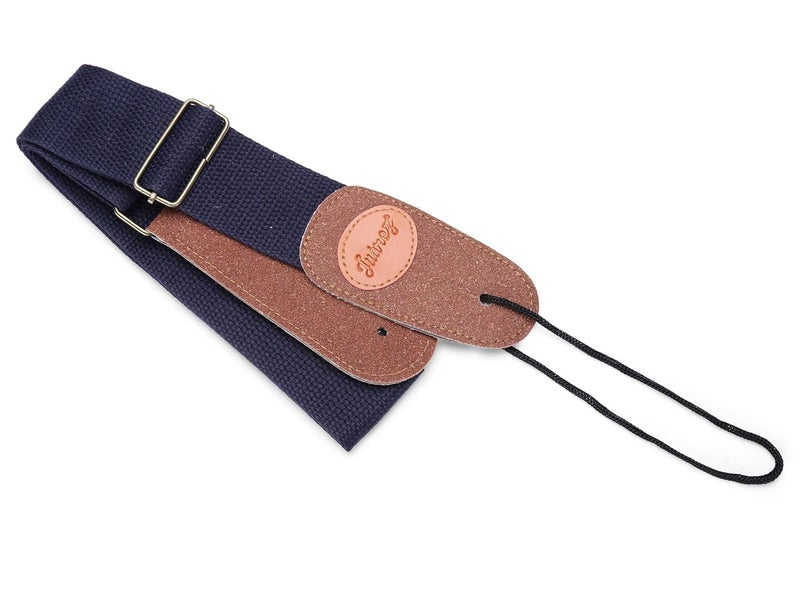 Juarez JRGST100BL Adjustable Guitar Strap For Electric/Acoustic Guitar/Bass - Soft Strap with PU Leather Ends Dark Blue - Image 5