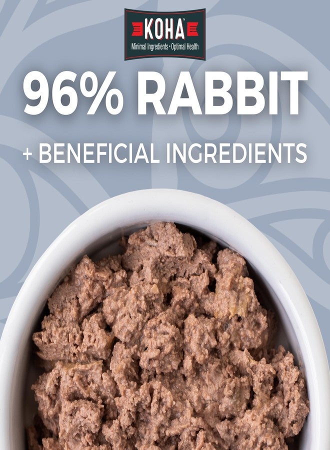 KOHA Limited Ingredient Diet Rabbit Pate for Cats - Single Meat Wet Cat Food for Sensitive Stomachs - *New Batch 2025, Improved, Smooth Texture* - Pate Cat Food, No Fillers - 3oz Pack of 24 - Image 2