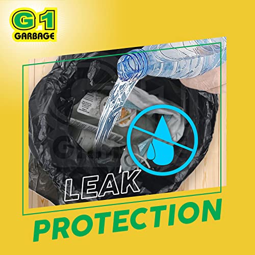 G1 G 1 Garbage Bags | Dustbin Bags | Small Size | 17X19 Inches | 30 Pack | Pack of 3 | Black - Image 5