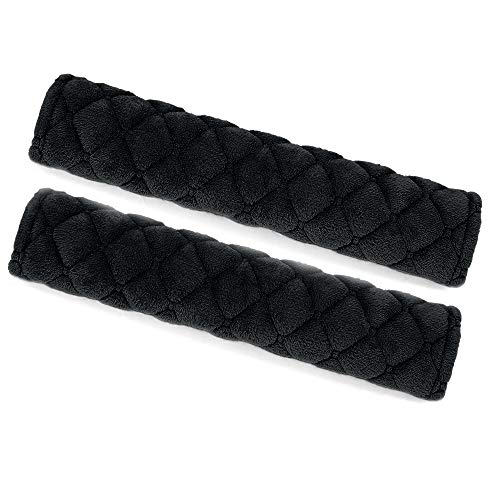 surpassme Car Seat Belt Pads Cover 2 Pack Seat Belt Shoulder Strap Covers Protector to Release Stress to Your Neck and Shoulder for a Safety Driving Black - Image 1