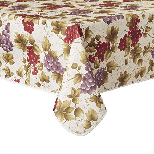 Violet Linen European Vineyard Tablecloth Beige 60" X 102" - Image 2