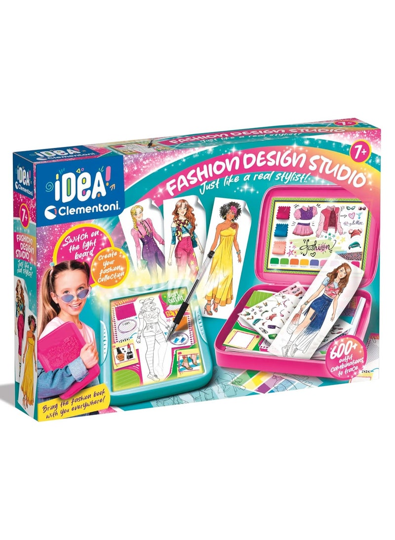 Clementoni استوديو تصميم الأزياء من كليمنتوني يعمل بالبطارية | اصنعها بنفسك | مجموعة حرف يدوية | تعليمية وتعلمية | هدية إبداعية للأطفال والبالغين - Image 1