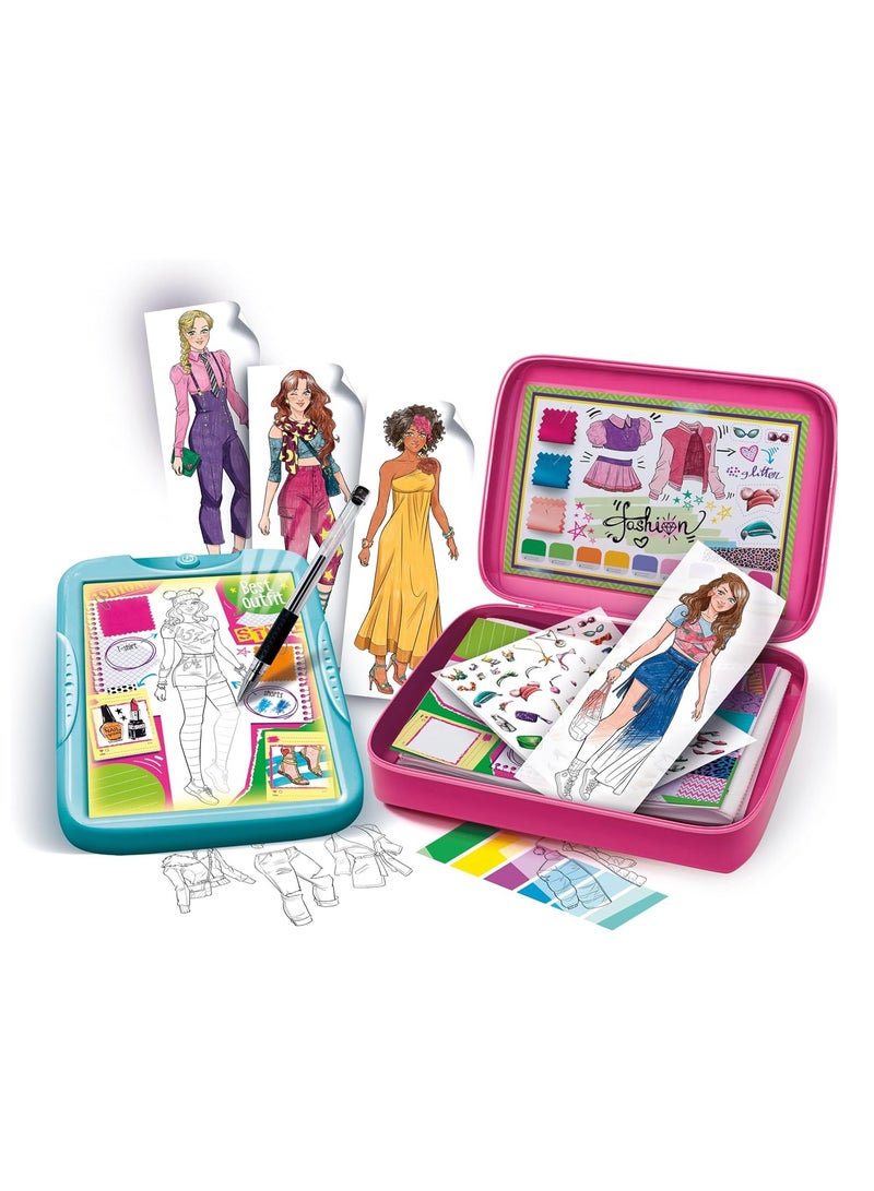 Clementoni استوديو تصميم الأزياء من كليمنتوني يعمل بالبطارية | اصنعها بنفسك | مجموعة حرف يدوية | تعليمية وتعلمية | هدية إبداعية للأطفال والبالغين - Image 2