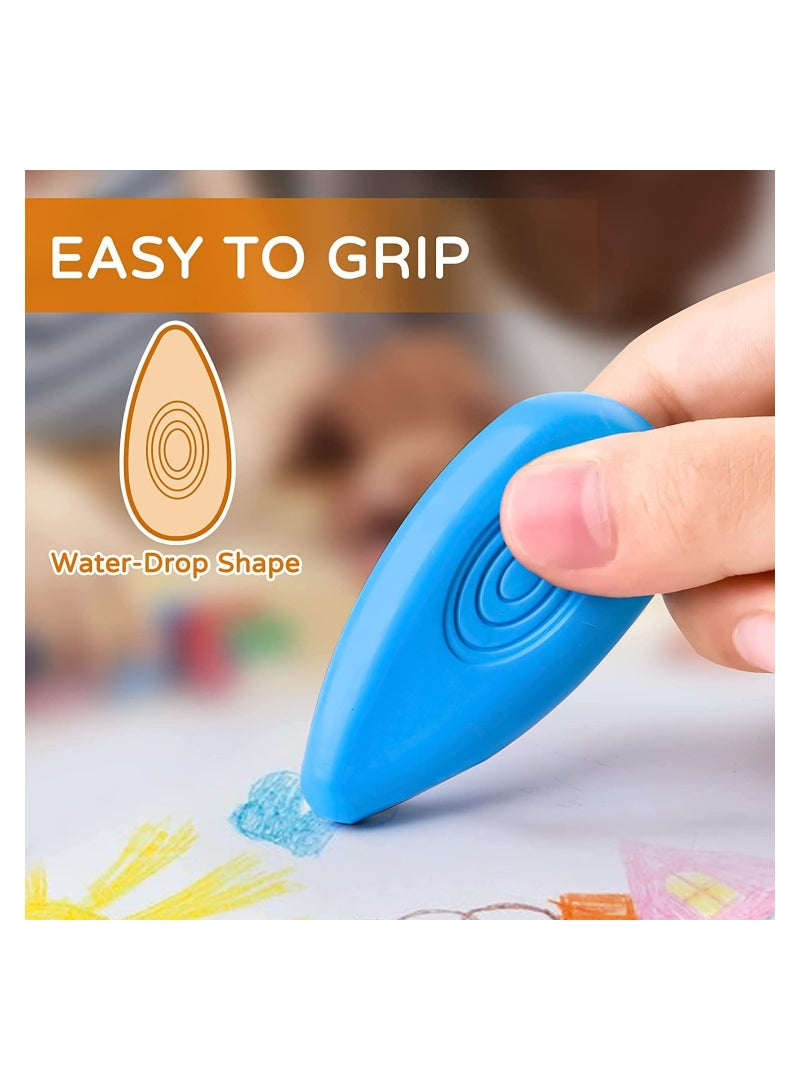 Excefore Drop Crayons For Toddlers 12 Colors Washable Crayons Water-Drop Shape Crayons Bulk for Kids Non-Toxic Crayons Safe for Babies and Children Aged 3+ Coloring Crayons Box for School & Art Supplies - Image 4