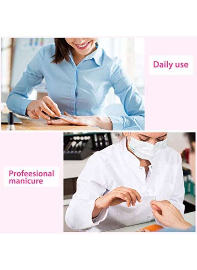 Mudder - 8 Pieces Nano Glass Nail Shiner Glass Nail Files Crystal Nail Shine Buffer Polisher With Case For Natural Nails (Black And White) - Image 1