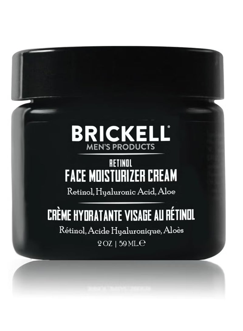 Brickell Men's Retinol Face Moisturizer Cream For Men, Natural & Organic, Anti-Wrinkle Face Night Cream with Retinol & Hyaluronic Acid To Reduce Fine Lines and Even Skin Tone, Fragrance-Free, 2 Ounce - Image 1